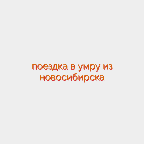 поездка в умру из новосибирска