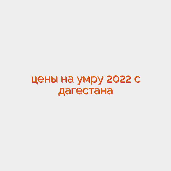 цены на умру 2022 с дагестана